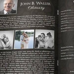 Black Silver Dignity Funeral Program Template Word Template, Publisher ...