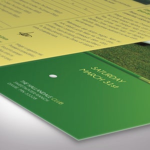 Charity Golf Tournament Trifold Brochure Template, Word-Vorlage, Verlag, Golfspiele, grün, gelb, 11x21,5 cm Bild 8