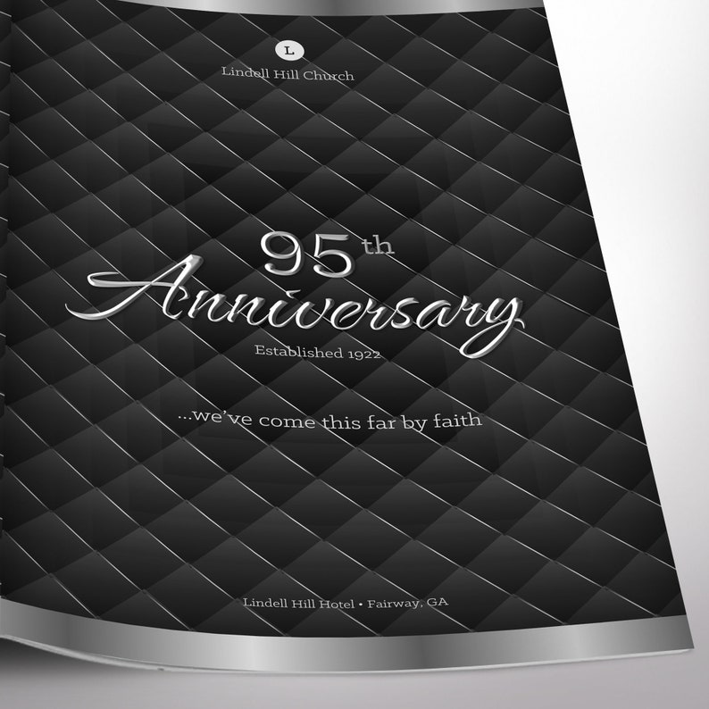Silver Black Church Anniversary Program Template Pastor Appreciation, Banquet Program 4 Pages 5.5x8.5 inches image 5