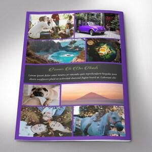 Remember Funeral Program Template, Purple Black Word Template, Publisher 8 Pages Celebration of Life 5.5x8.5 in image 6