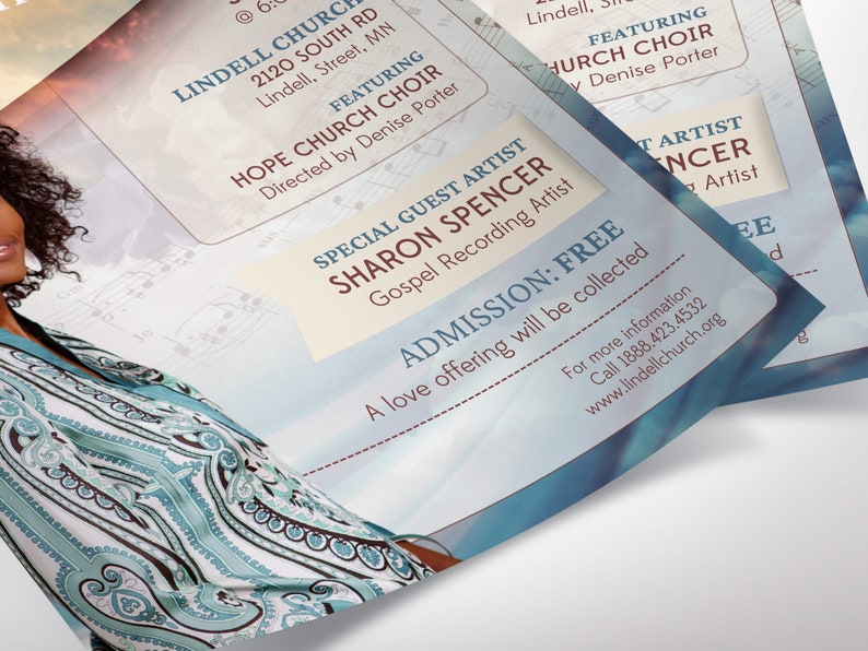 Arise Church Concert Flyer Template, Canva Template, Church Invitation, Worship Concert, Easter Events, 4 Size image 8