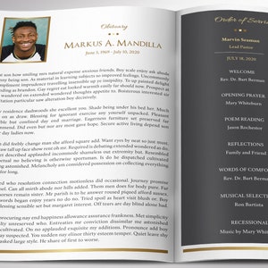 Kings Funeral Program Template Word Template, Publisher Celebration of Life 4 Pages Bifold to 5.5x8.5 inches image 7