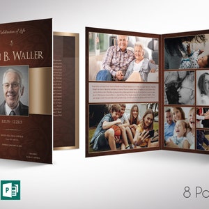 Copper Paisley Funeral Program Template: Celebration of Life (Digital Download)