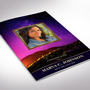 Vineyard Funeral Program Template Word Template, Publisher Celebration of Life 8 Pages Bifold to 5.5x8.5 inches image 5