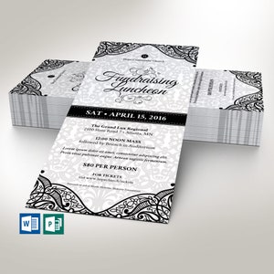 Wit zwart feestfolder sjabloonset, woord en uitgever, inzamelingsactie, kerkjubileum, formaat: 4 x 9 inch