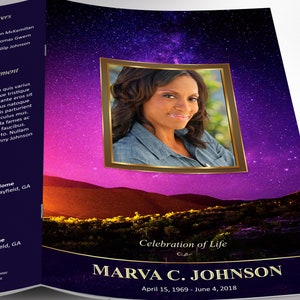 Vineyard Funeral Program Template Word Template, Publisher Celebration of Life 8 Pages Bifold to 5.5x8.5 inches image 7