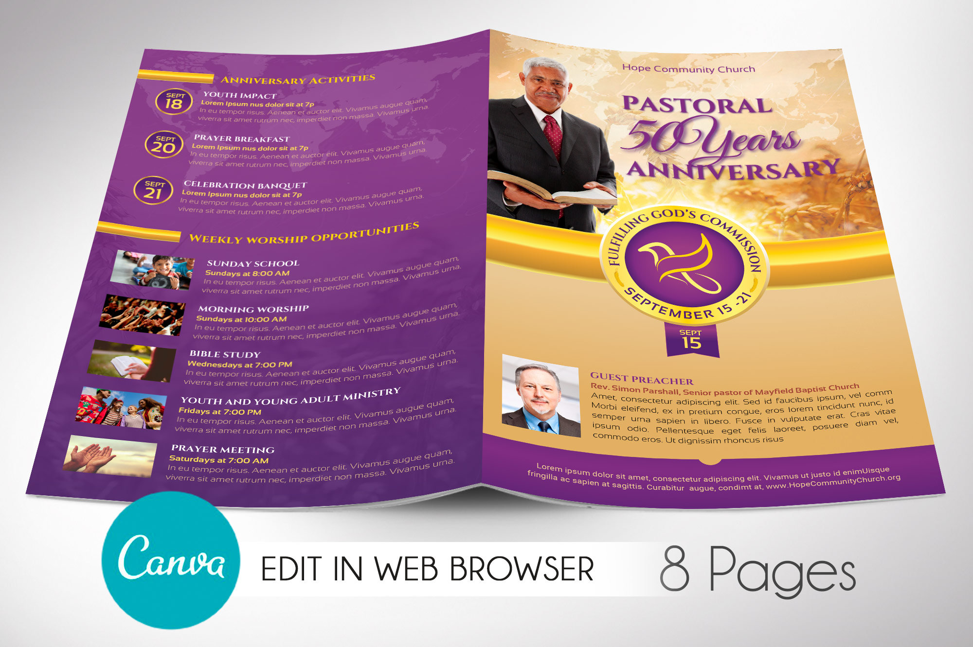 Church Anniversary Program Booklet