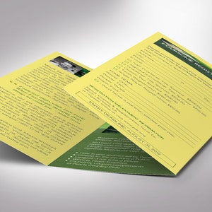 Charity Golf Tournament Trifold Brochure Template, Word Template, Publisher, Golf Competitions, Green Yellow, 11x8.5 in image 3