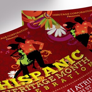 Hispanic Heritage Month Flyer Template Word Template, Publisher Cinco de Mayo, Mardi Gras, Party Flyer Size 4x6 in image 6
