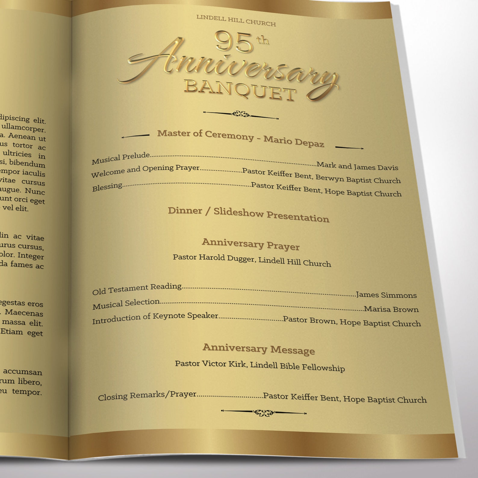 Gold Black Church Anniversary Program Template for Word and Etsy Gold Black Church Anniversary Program Template for Word and Etsy
