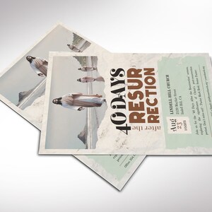 Resurrection Easter Flyer Template, Canva Template Beige and Brown, Easter Concert Flyer, Church Invitation 3 Sizes image 5