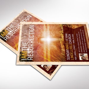 Resurrection Church Flyer Template, Canva Template, Easter Sunday, Church Invitation, Worship Service 2 Sizes image 5