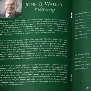 Green Silver Funeral Program Template Word Template, Publisher Celebration of Life, 8 Pages 5.5x8.5 inches image 9