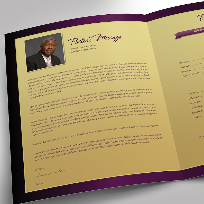 Church Program Templates Word