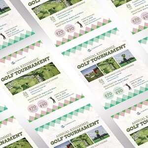 Retro Golf Tournament Poster Template for PowerPoint and Publisher Print Size 22x28 inches image 6