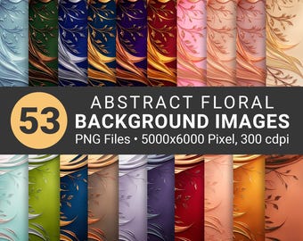 53 Abstract Floral Funeral Backgrounds for Memorial Programs and Church Anniversary 300DPI