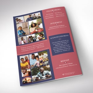 Back Cover - American Military Funeral Program Canva Template - V4. is 11x8.5 inches and bifold to 5.5x8.5 inches. This meticulously crafted 8-page bi-fold program pays tribute to those who have served our nation