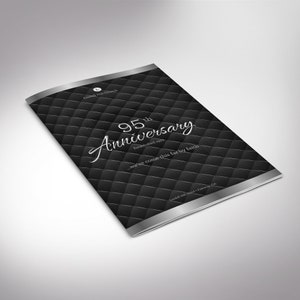 Silver Black Church Anniversary Program Template Pastor Appreciation, Banquet Program 4 Pages 5.5x8.5 inches image 3
