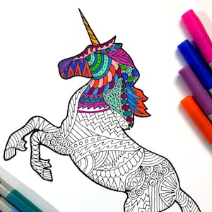 Unicorno - Pagina da colorare di animali PDF