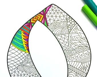 Letter O Zentangle - Inspired by the font "Deutsch Gothic"