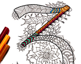 Number 3 Zentangle - Inspired by the font "Harrington"
