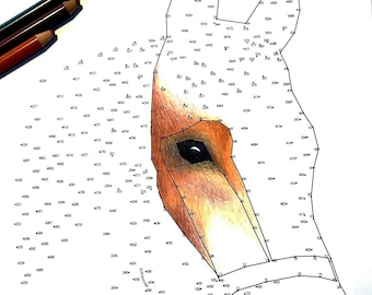 Horse - Extreme Dot to Dot - PDF Activity and Coloring Page