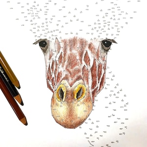 Giraffe - Extreme Dot to Dot - PDF Activity and Coloring Page