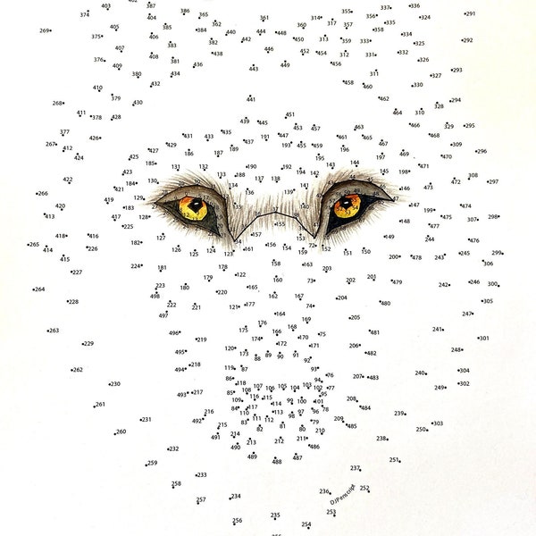 Wolf - Extreme Dot to Dot - PDF Activity and Coloring Page