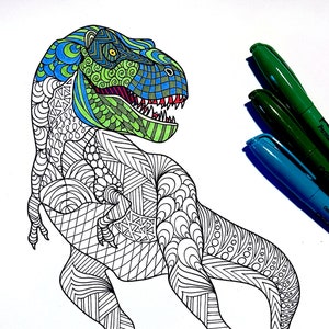 T-Rex Dinosaurier - PDF Tier Malseite