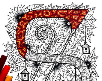 Letter S Zentangle - Inspired by the font "Penelope"