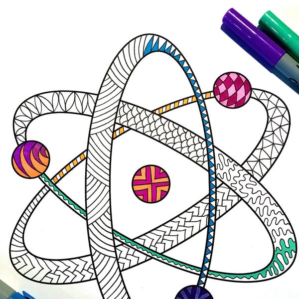 Atom - PDF Coloring Page