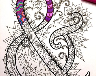 Ampersand (&) Zentangle - Inspired by the font 