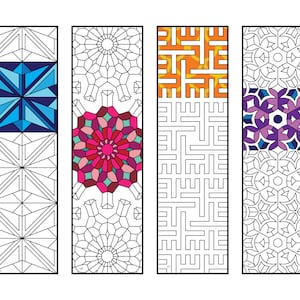 Segnalibri geometrici 3 - Pagina da colorare PDF