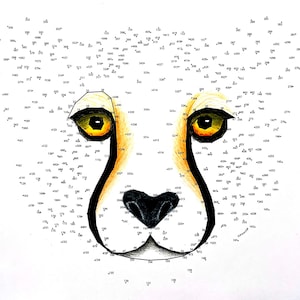 Cheetah - Extreme Dot to Dot - PDF Activity and Coloring Page