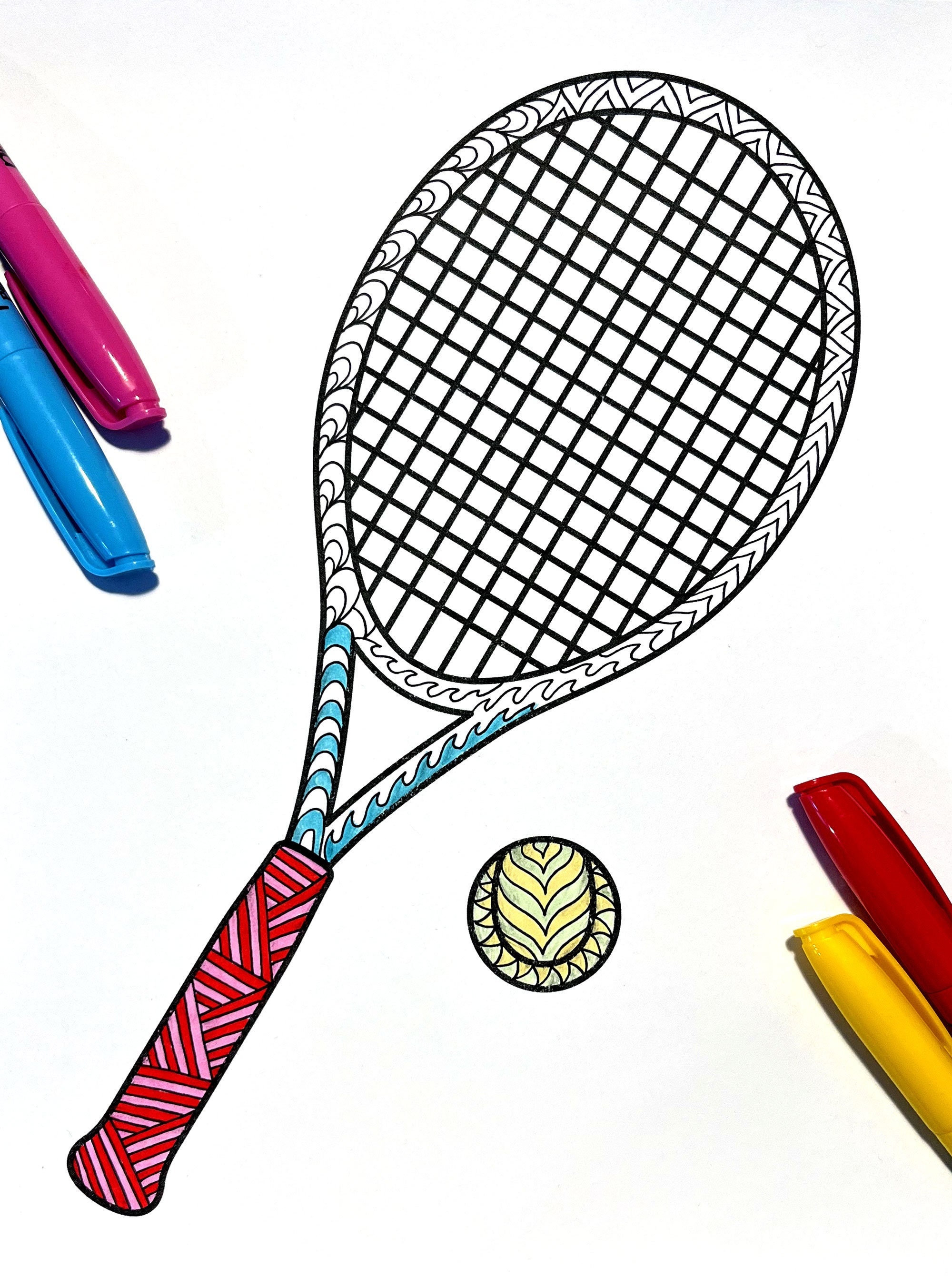 Tennis Ball Coloring Page