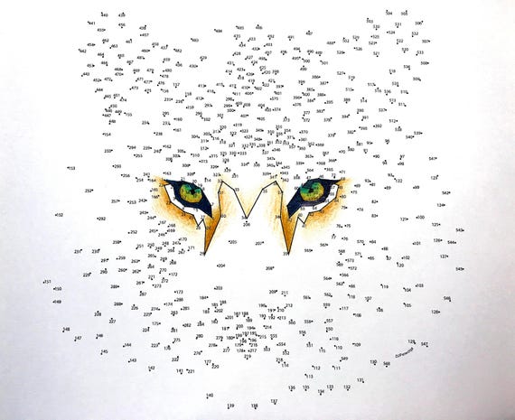 Tiger Extreme Dot To Dot Pdf Activity And Coloring Page Etsy