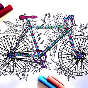 Bicycle - PDF Coloring Page