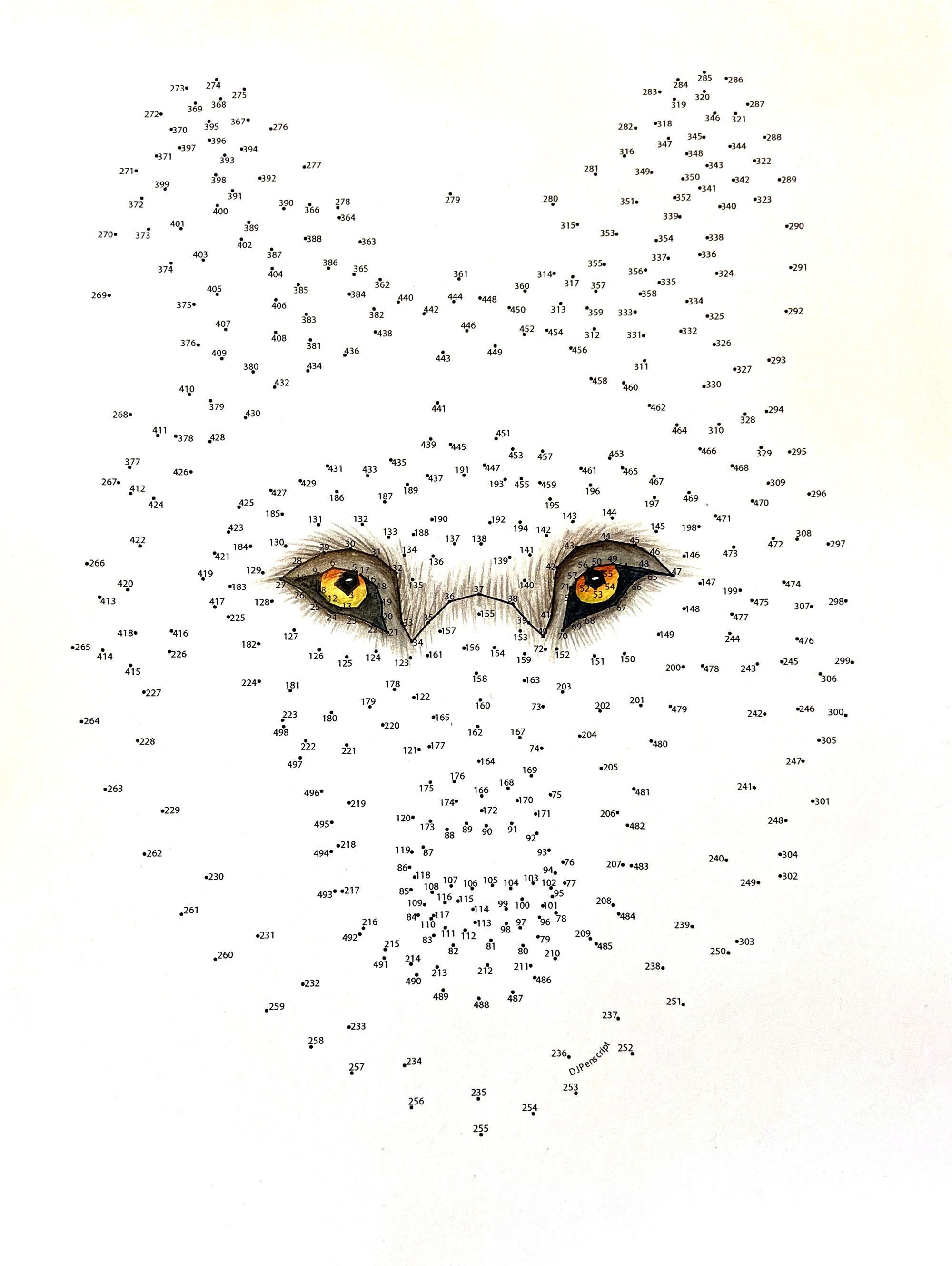 Wolf Extreme Dot to Dot PDF Activity and Coloring Page Etsy Polska