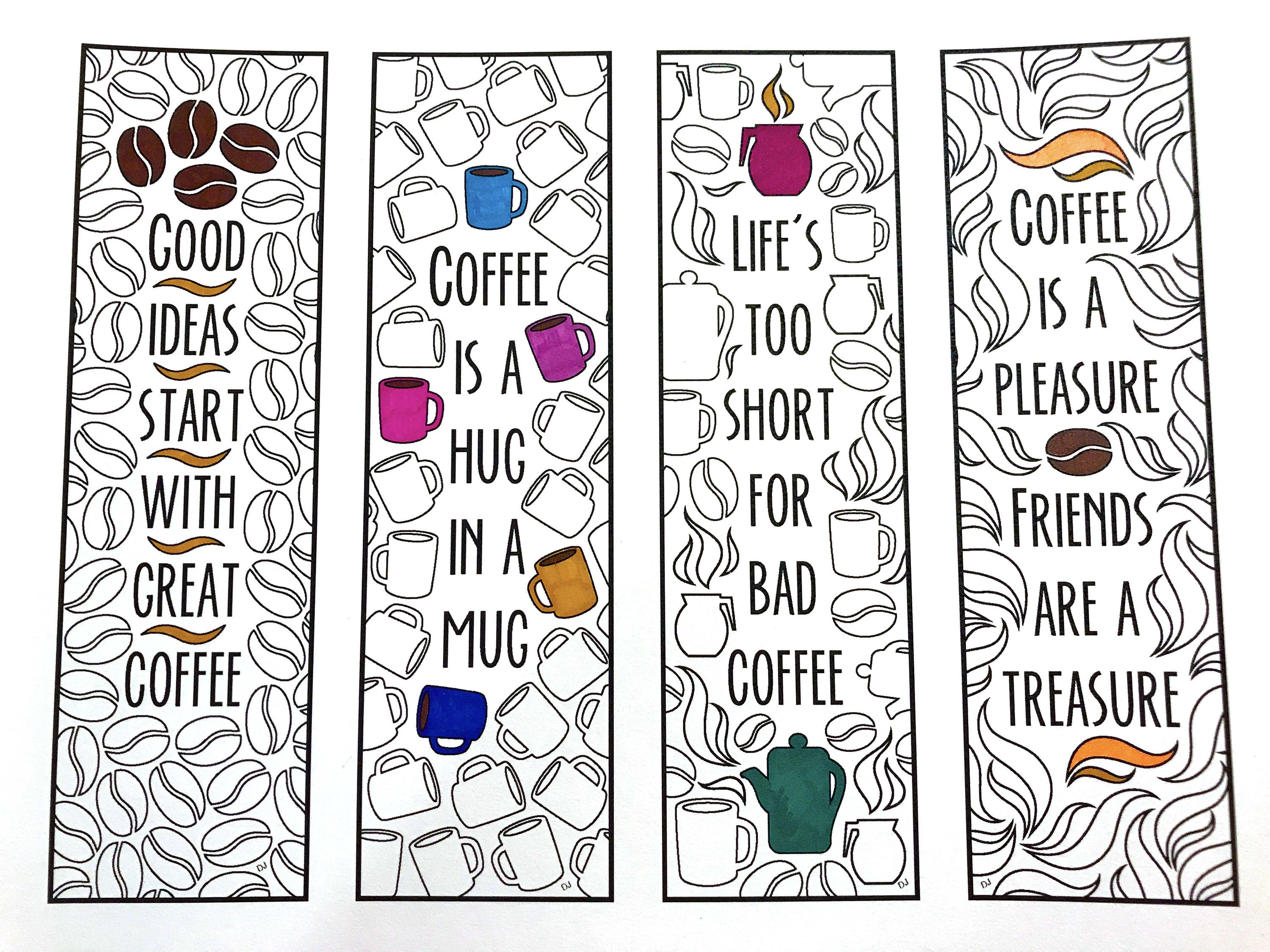 bookmarks to color pdf