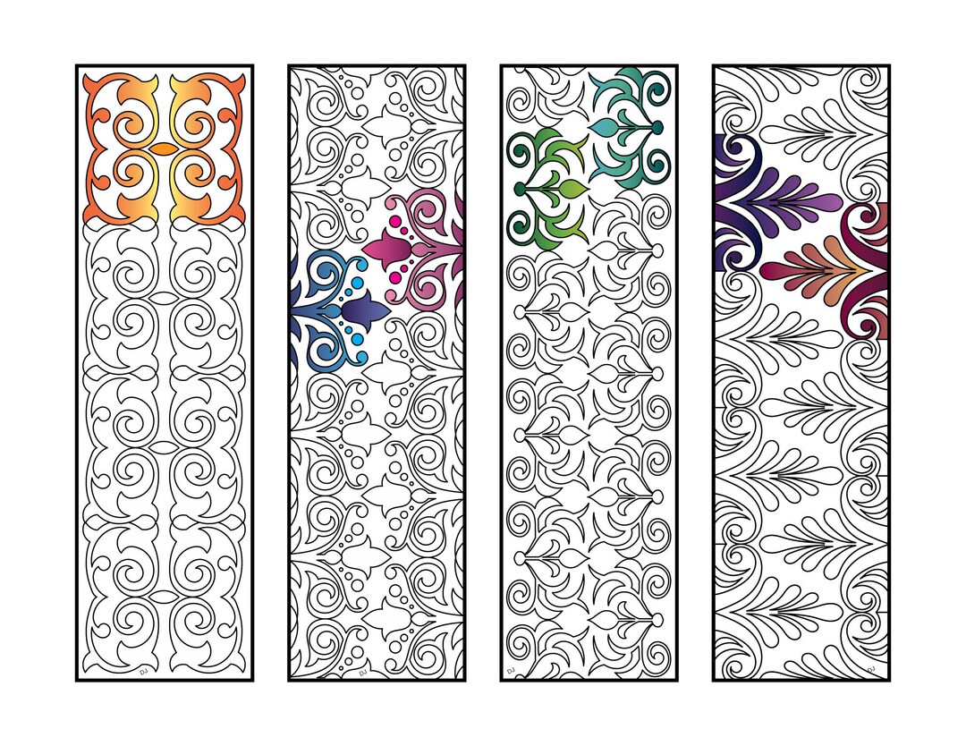 Lace Bookmarks - PDF Coloring Page - Etsy