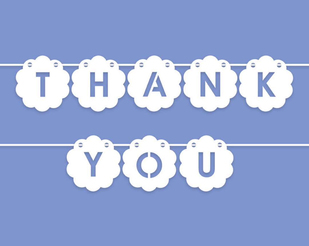 Thank You Banner Svg Dxf Clipart Cut File Etsy