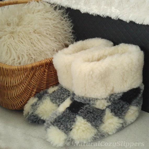 Natural Sheep Wool Boots Cozy Foot 