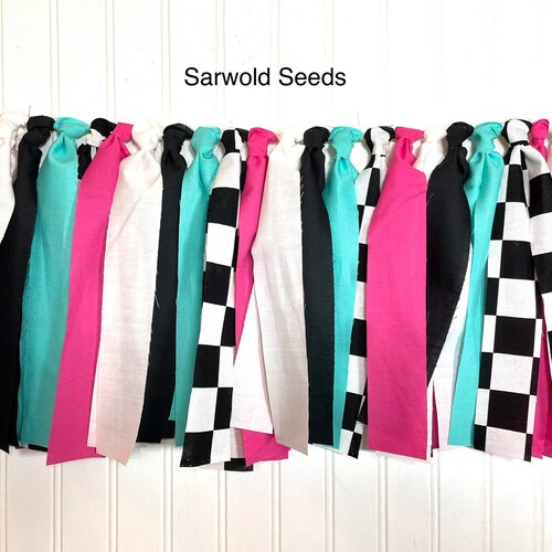 Sock Hop Birthday Banner, Retro 1950's Banner, Racing Birthday Banner, Cake Smash Birthday Banner, First Birthday Banner, Fabric Banner