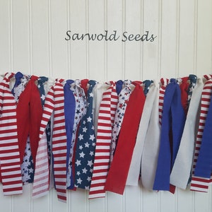 Fourth of July Fabric Banner, Highchair, Cake Smash, Photo Shoot, Birthday, Mantle