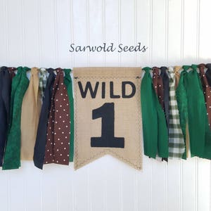 Wild One Fabric Banner, Trona, Cumpleaños, Cake Smash, Sesión de fotos