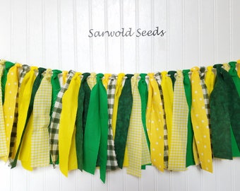 Farm Fabric Birthday Banner, Tractor Fabric Banner, High Chair Birthday Banner, Baby Shower Banner