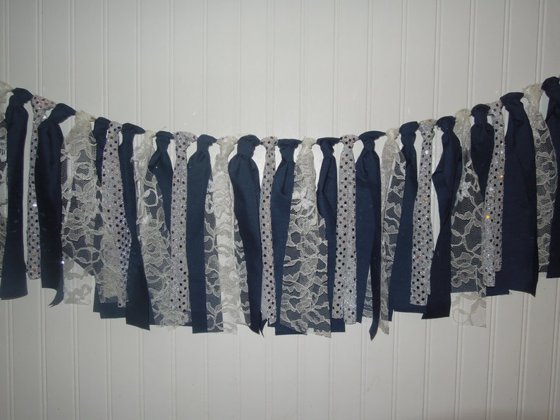 Wedding Birthday Silver Shower Lace Newborn Navy Back Drop Highchair Photo Shoot Fabric Banner Cake Smash