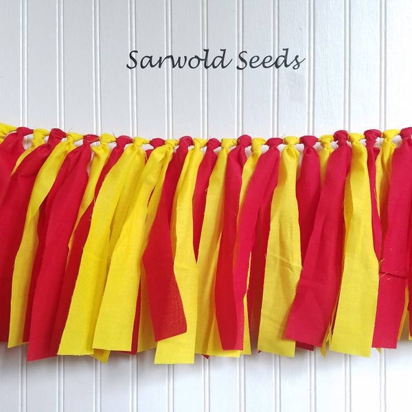 Red and Yellow Banner, Highchair Banner,  Cake Smash Banner,  Birthday Banner