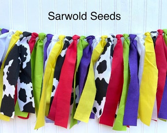 Cowboy and Space Ranger Fabric Banner