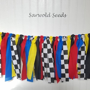Racecar Fabric Banner, Highchair, Cake Smash, Photo Shoot, Birthday